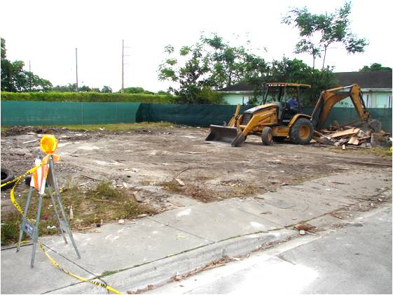 Demolition of blighted home